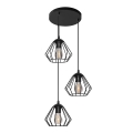 Hanglamp aan koord AGAT 3x E27 / 15W / 230V