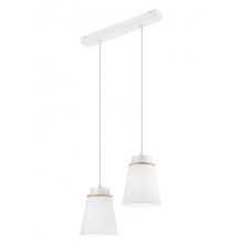 Hanglamp aan koord AGUSTINO 2xE27/60W/230V wit