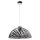 Hanglamp aan koord AKRYL - chroom KS 1xE27/60W transparant+zwart structuur