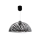 Hanglamp aan koord AKRYL KS 1xE27/60W transparant+zwart structuur