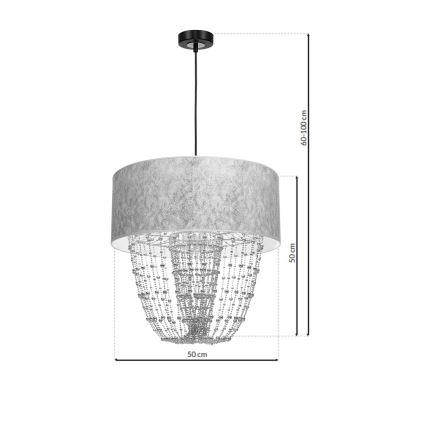 Hanglamp aan koord ALMERIA 1xE27/60W/230V