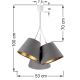 Hanglamp aan koord AMBROSIA 3xE27/60W/230V