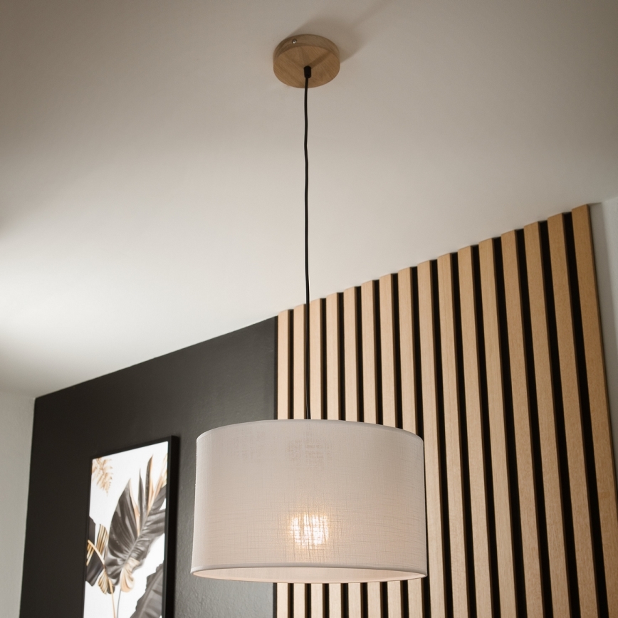 Hanglamp aan koord ANTONIO 1xE27/60W/230V, eiken