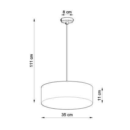 Hanglamp aan koord ARENA 35 2xE27/60W/230V zwart