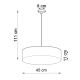 Hanglamp aan koord ARENA 45 3xE27/60W/230V grijs