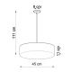 Hanglamp aan koord ARENA 45 3xE27/60W/230V zwart