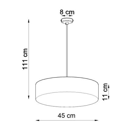 Hanglamp aan koord ARENA 45 3xE27/60W/230V zwart