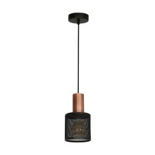 Hanglamp aan koord ARES BLACK 1xE27/60W/230V