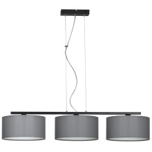 Hanglamp aan koord ASTRA 3xE27/60W/230V grijs
