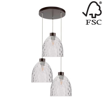 Hanglamp aan koord AURA 3xE27/60W/230V - FSC-gecertificeerd