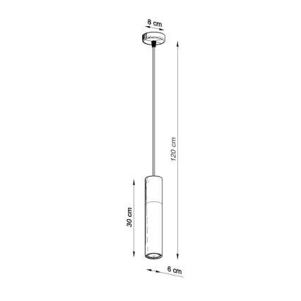 Hanglamp aan koord BORGIO 1xGU10/40W/230V