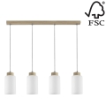 Hanglamp aan koord BOSCO 4xE27/60W/230V - FSC-gecertificeerd