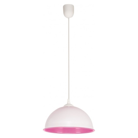 Hanglamp aan koord CARLO 1xE27/60W/230V roze