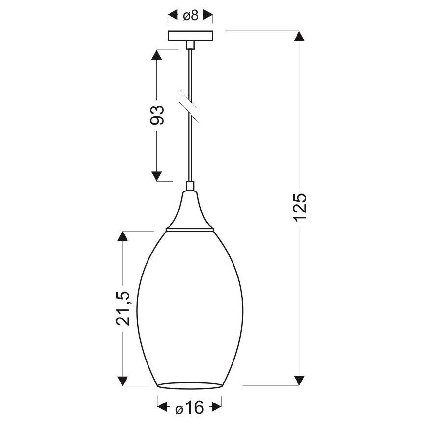 Hanglamp aan koord CELIA 1xE27/60W/230V