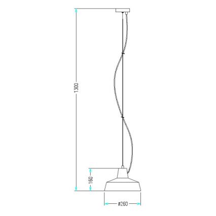 Hanglamp aan koord CHOPPER 1xE27/60W/230V
