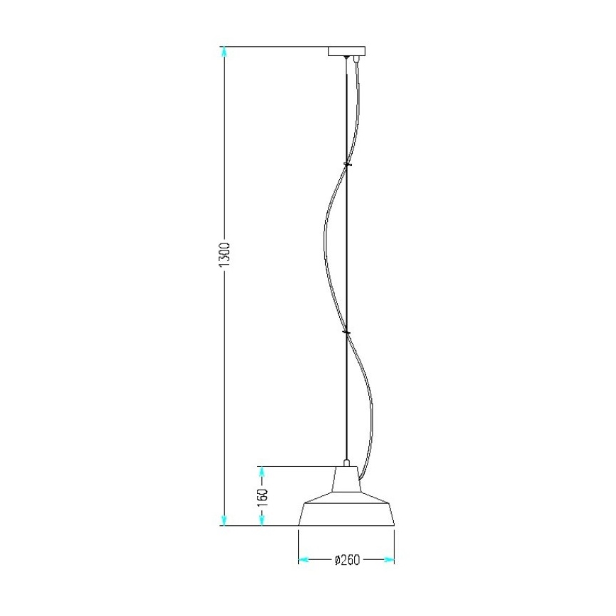 Hanglamp aan koord CHOPPER 1xE27/60W/230V