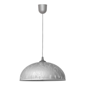 Hanglamp aan koord CIRCLE 1xE27/15W/230V grijs