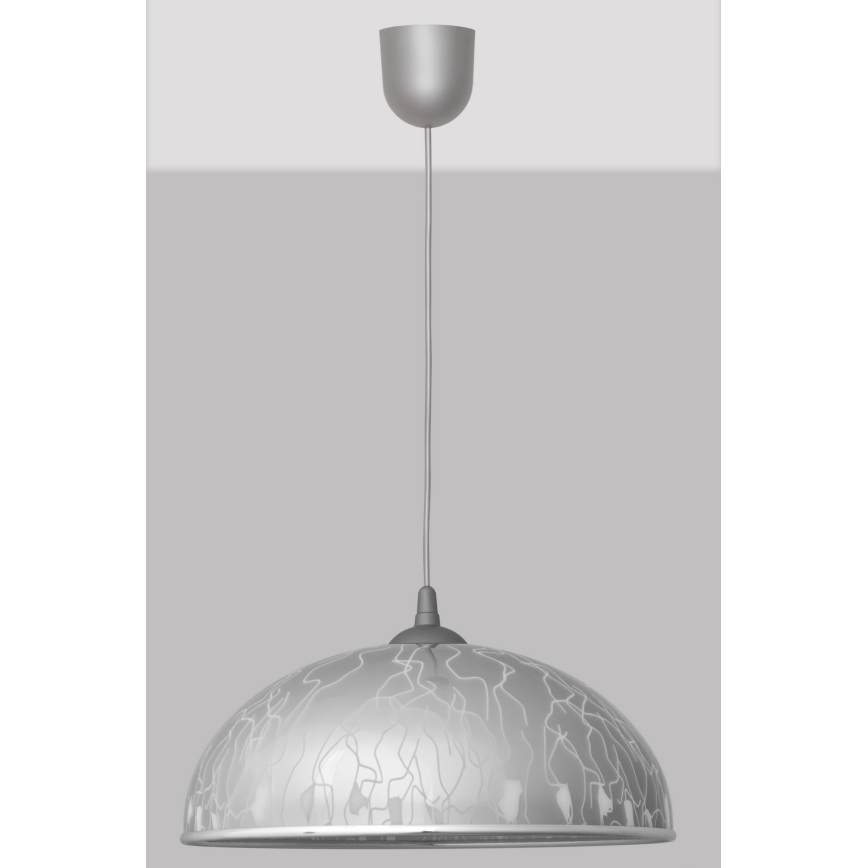 Hanglamp aan koord CIRCLE 1xE27/15W/230V grijs