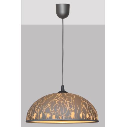 Hanglamp aan koord CIRCLE 1xE27/15W/230V grijs