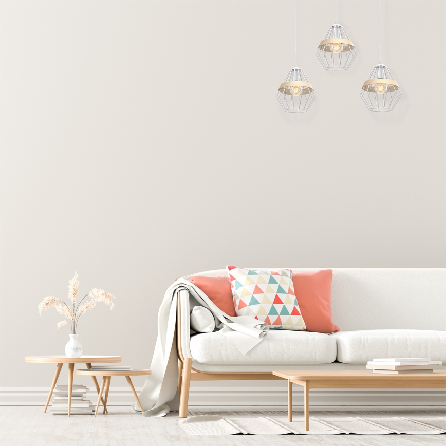 Hanglamp aan koord CLIF 3x E27 / 60W / 230V