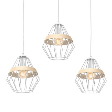 Hanglamp aan koord CLIF 3x E27 / 60W / 230V