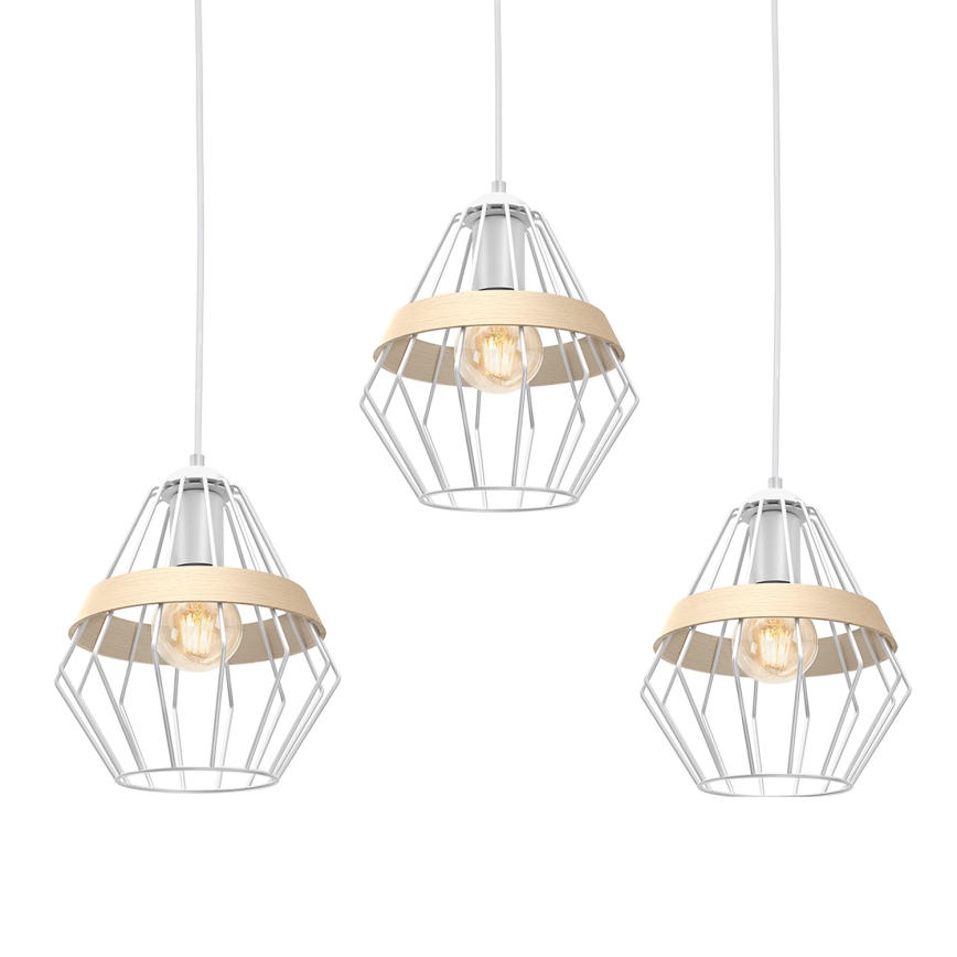Hanglamp aan koord CLIF 3x E27 / 60W / 230V