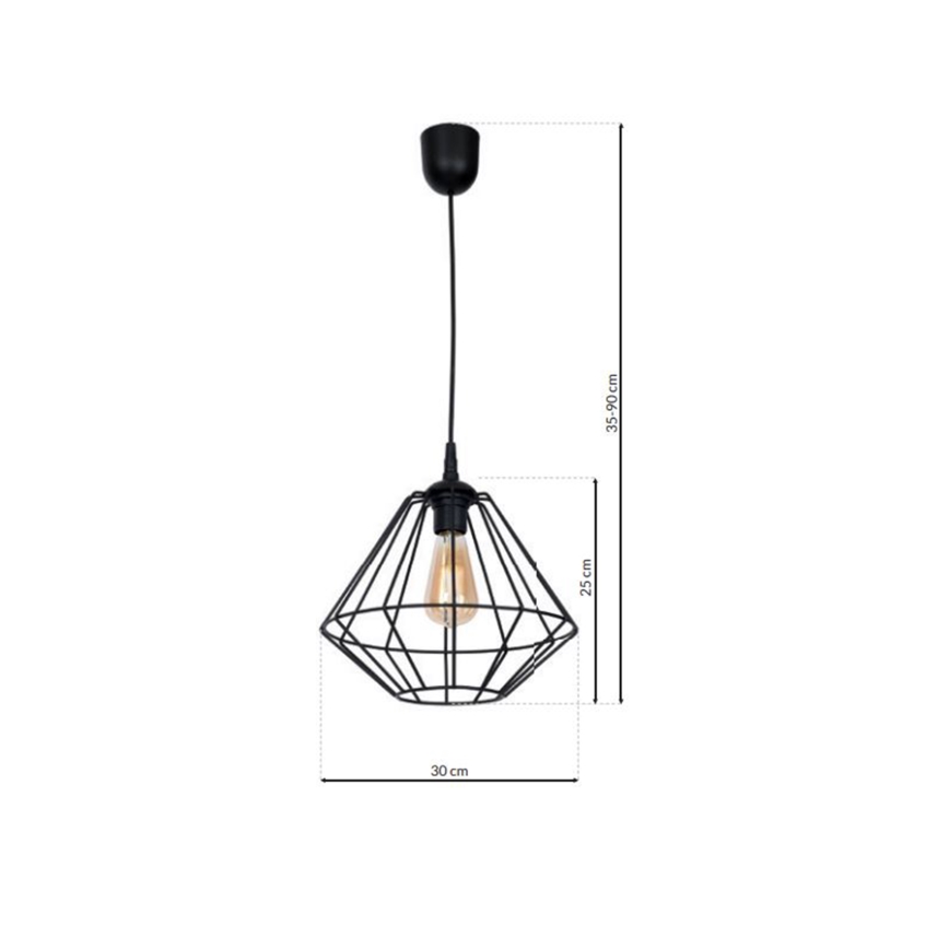 Hanglamp aan koord COLIN 1x E27 / 60W / 230V