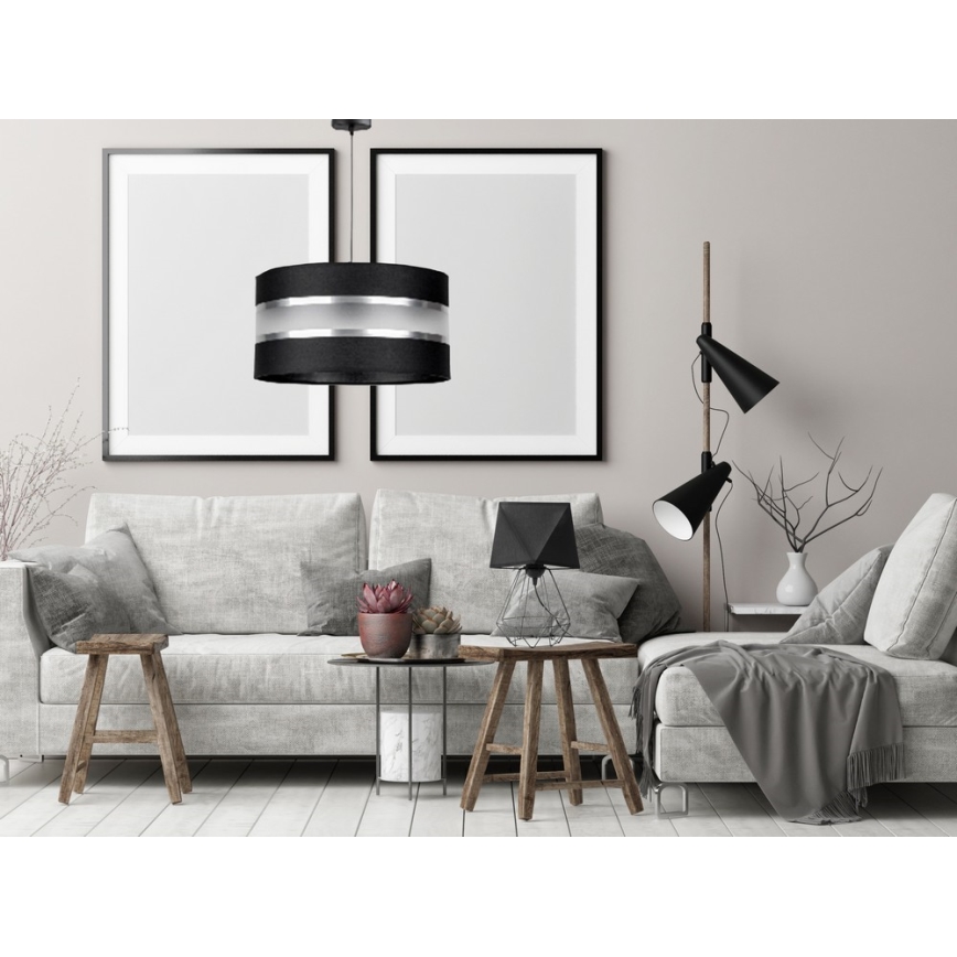 Hanglamp aan koord CORAL 1xE27/60W/230V zwart