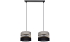Hanglamp aan koord CORAL 2xE27/60W/230V zwart-grijs