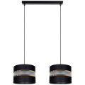 Hanglamp aan koord CORAL 2xE27/60W/230V zwart