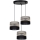 Hanglamp aan koord CORAL 3xE27/60W/230V zwart-grijs
