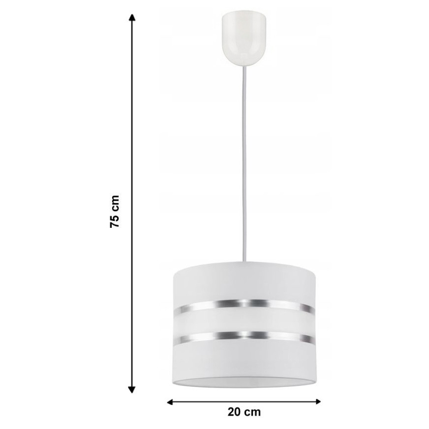 Hanglamp aan koord CORAL S 1xE27/60W/230V wit