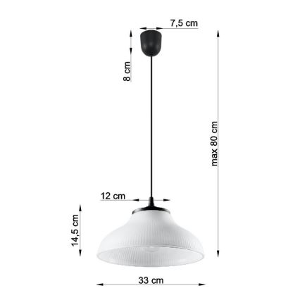 Hanglamp aan koord CORONA 1x E27 / 60W / 230V