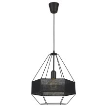 Hanglamp aan koord CRISTAL NEW 1xE27/60W/230V zwart