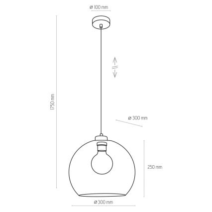 Hanglamp aan koord CUBUS 1xE27/60W/230V blauw