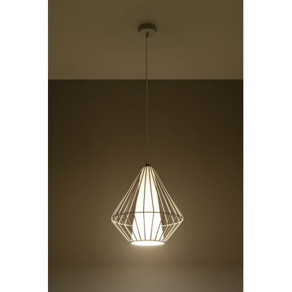 Hanglamp aan koord DEMI 1xE27/60W/230V wit