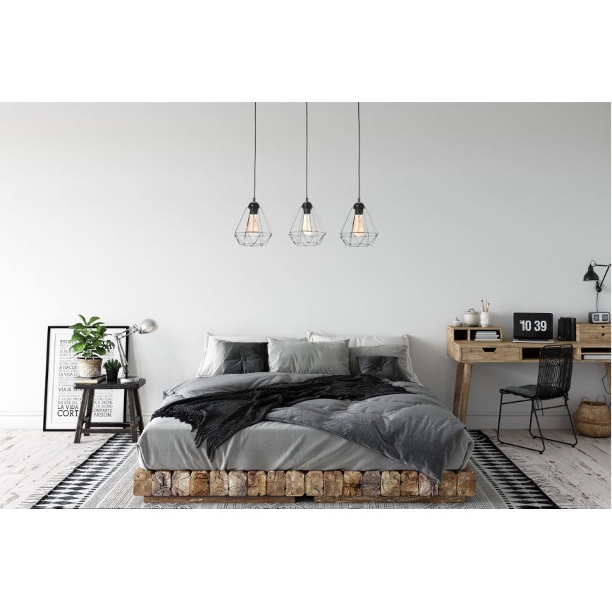 Hanglamp aan koord DIAMENT MINI 3xE27/60W/230V