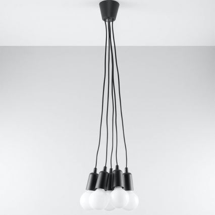 Hanglamp aan koord DIEGO 5xE27/60W/230V