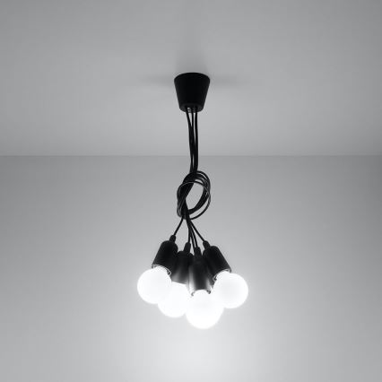 Hanglamp aan koord DIEGO 5xE27/60W/230V