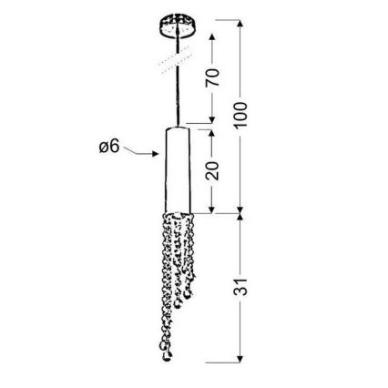 Hanglamp aan koord DUERO 1xGU10/3W/230V