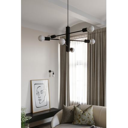 Hanglamp aan koord DUOMO 3M 3xE27/60W/230V zwart