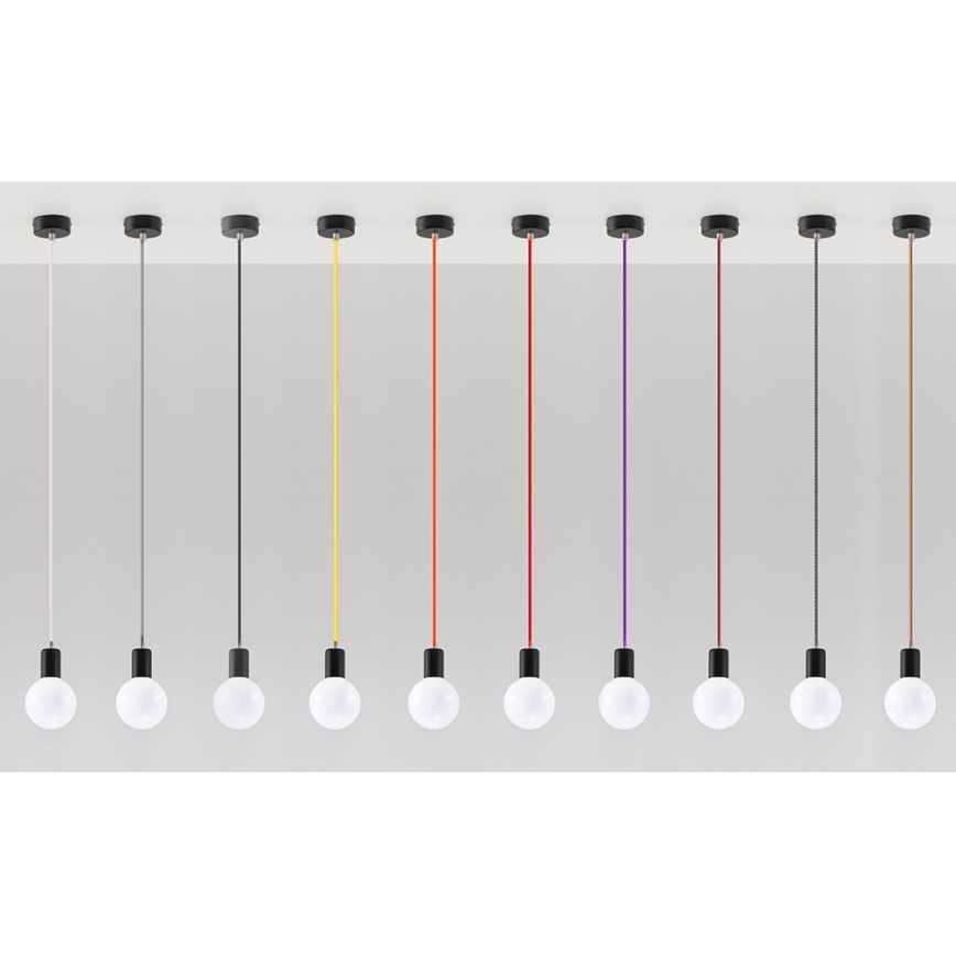 Hanglamp aan koord EDISON 1xE27/60W/230V oranje