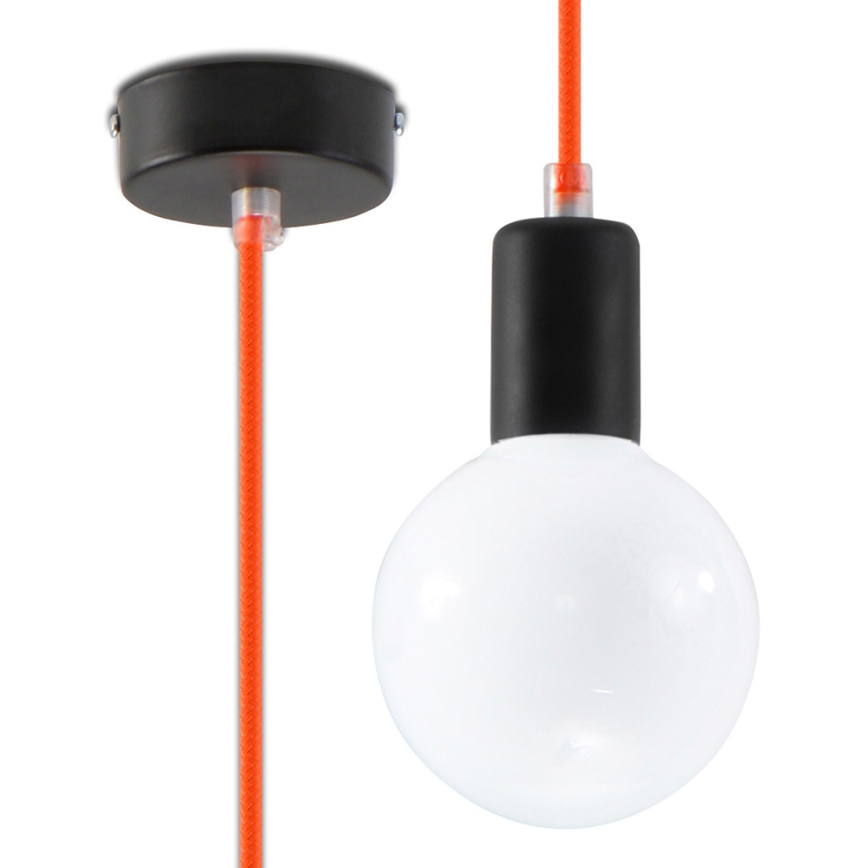 Hanglamp aan koord EDISON 1xE27/60W/230V oranje