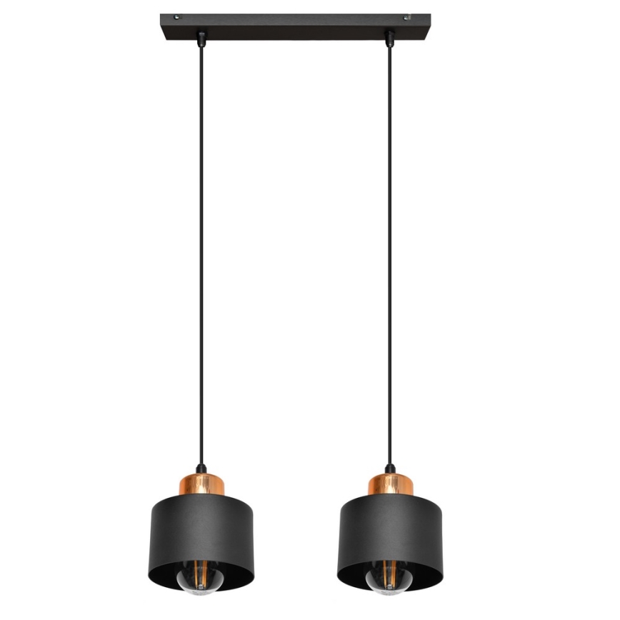 Hanglamp aan koord EDISON 2xE27/15W/230V