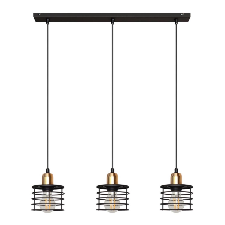 Hanglamp aan koord EDISON 3xE27/15W/230V