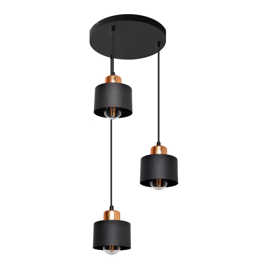Hanglamp aan koord EDISON 3xE27/15W/230V
