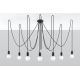 Hanglamp aan koord EDISON 7 7xE27/60W/230V zwart