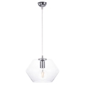 Hanglamp aan koord EVEL 1xE27/60W/230V glanzend chroom 