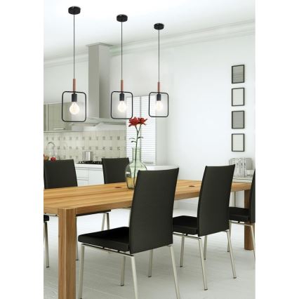 Hanglamp aan koord FRAME 1xE27/60W/230V zwart