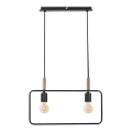 Hanglamp aan koord FRAME 2xE27/60W/230V zwart